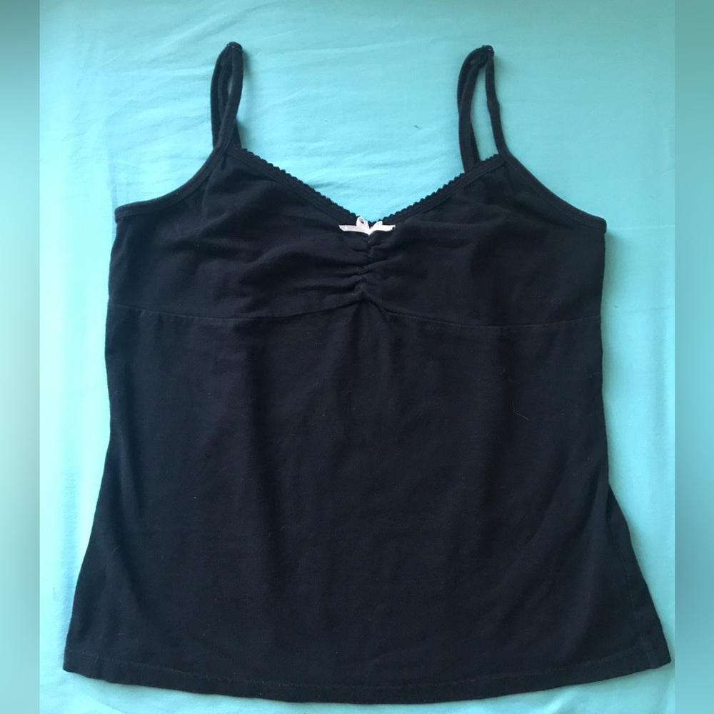 Black camisole with ribbon